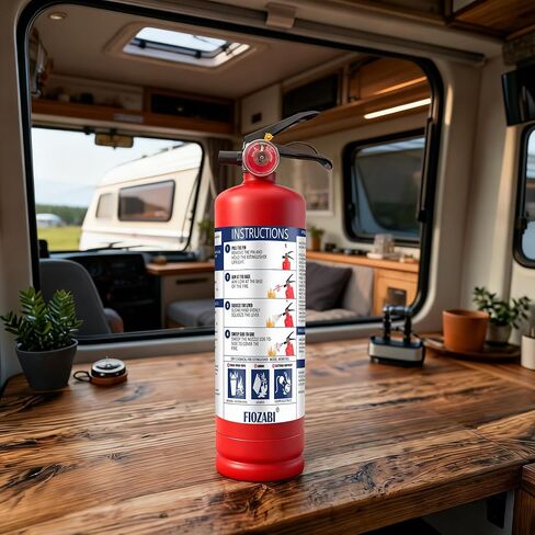 ABC Fire Extinguisher for Home & Vehicle - 2.5 lb 1-A:10-B:C Rated, Dry Chemical Fire Safety Certified for Kitchen/Car/Boat Use in Saudi Arabia