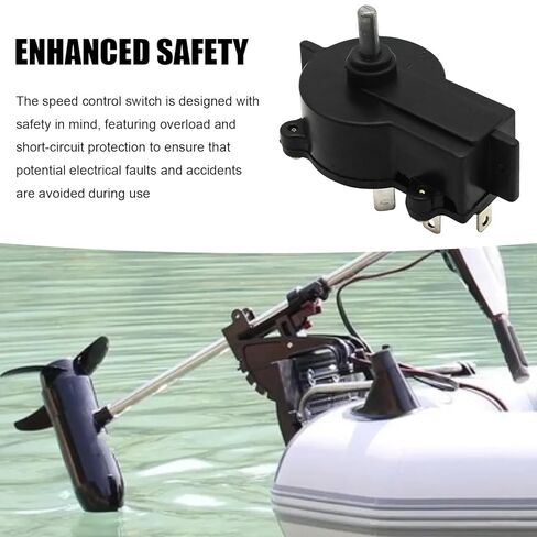 Trolling Motor Switch Marine Outboard Propeller Speed Controller, Electric Propeller Speed Regulator Switch Outboard Controller, Replacement for Haibo ET54L 44L 34L in Kuwait