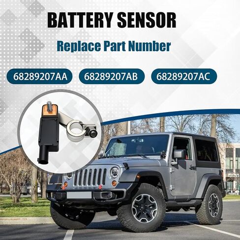 مستشعر البطارية 68289207AC متوافق مع Jeep Wrangler 2018-2025، Gladiator 2020-2025، Ram 1500 2019-2024، استبدل 68289207AA 68289207AB in Kuwait