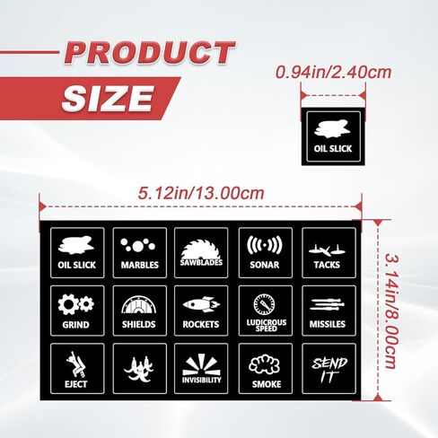 2Pcs Novelty Stickers for Car or Truck Unused Button, Transparent Vinyl Car Switch Sticker, Control Dash Button Stickers, Automotive Interior Decals (15 Patterns) in Saudi Arabia