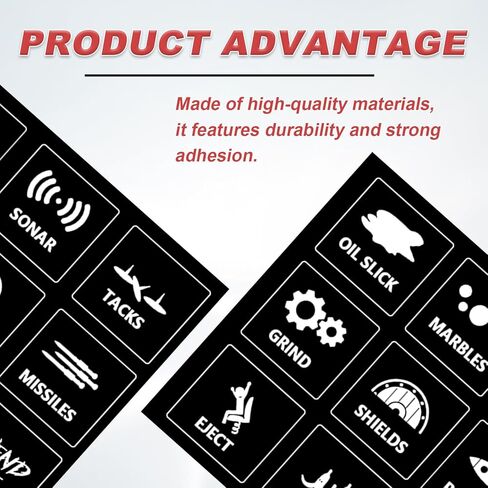 2Pcs Novelty Stickers for Car or Truck Unused Button, Transparent Vinyl Car Switch Sticker, Control Dash Button Stickers, Automotive Interior Decals (15 Patterns) in Saudi Arabia