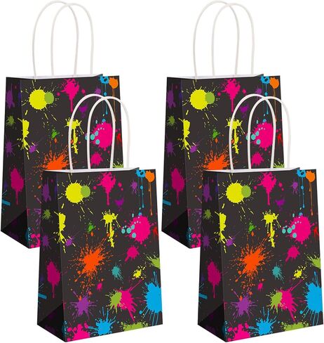 Lemicin 12 Pcs Summer Goodie Bags Pool Party Favor Bags Treat Candy Snack Bag Paper Beach Gift Bags with Handles for Hawaiian Luau Birthday Baby Shower Hello Summer Pool Holiday Party Supplies in Kuwait