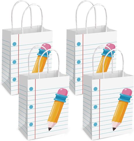 Lemicin 12 Pcs Summer Goodie Bags Pool Party Favor Bags Treat Candy Snack Bag Paper Beach Gift Bags with Handles for Hawaiian Luau Birthday Baby Shower Hello Summer Pool Holiday Party Supplies in Kuwait