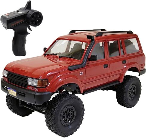 شاحنة GoolRC RC، WPL C54 RC Crawler 1/16 سيارة تحكم عن بعد، 4WD جميع التضاريس على الطرق الوعرة RC Rock Crawler، سيارة تسلق RC بتردد 2.4 جيجا هرتز مع أضواء LED وبطاريتين للبالغين (أصفر) in Kuwait