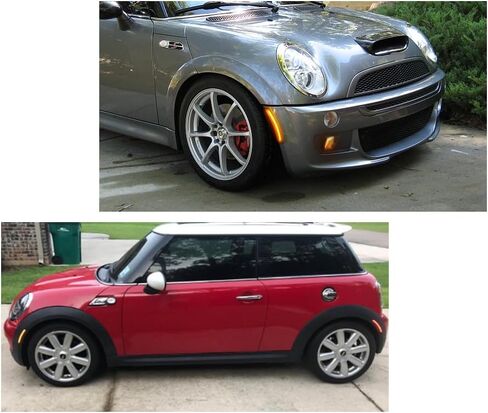 ADIIL كهرمان/أحمر كامل LED أمامي وخلفي مجموعة مصابيح جانبية مدخنة متوافقة مع 2002-2008 MINI Cooper R50 R52 R53، استبدل مصابيح العلامات الجانبية OEM (العنبر LED وRed LED) in Kuwait