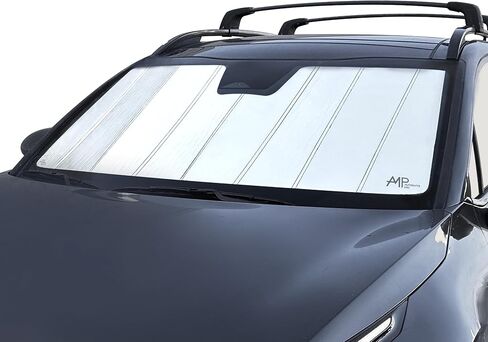 Custom Fit Windshield Foldable Sunshade for GMC Yukon, Yukon XL SUV, 2026 2025 2024 2023 2022 2021, Compact Block UV Rays Protector Lightweight Flexible Rigid Accessories (Made in USA) in Kuwait