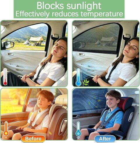 2 Pack Front Window Car Window Shades car Window Shades Sun Shade for car Window Baby,Upgraded high-Elasticity Universal Version in Kuwait