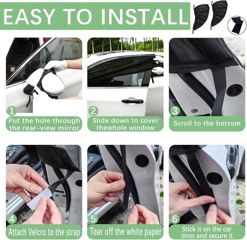 2 Pack Front Window Car Window Shades car Window Shades Sun Shade for car Window Baby,Upgraded high-Elasticity Universal Version in Kuwait