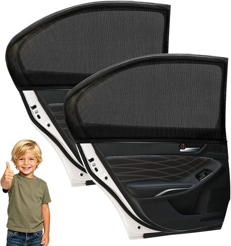 2 Pack Front Window Car Window Shades car Window Shades Sun Shade for car Window Baby,Upgraded high-Elasticity Universal Version in Kuwait