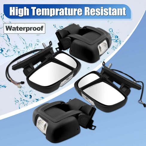 CH1320376 CH1321417 Left & RightSide Mirror Replacement for Dodge Ram Promaster 1500 2500 3500 2014-2024 with Heated Temperature Sensor Turn Signal Indicator Short Arm in Saudi Arabia