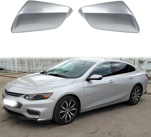 Right Passenger Side Direct Mirror Cap Cover Replacement Compatible With 2016-2022 Chevrolet Malibu Rearview Mirror Cover (Silver right) in Kuwait
