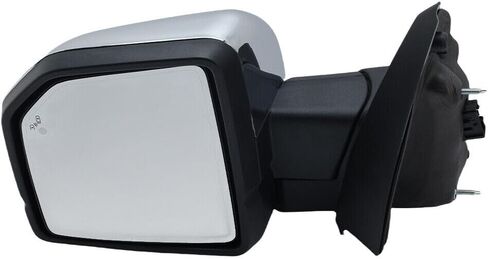 18 Pins Left Chrome Side Mirror Assembly Compatible With Ford F-150 F150 2015-2020 Power Folding W/Blind Spot Memory Driver Side Replacement For FO1320529 in Kuwait