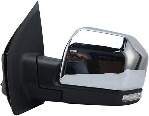 18 Pins Left Chrome Side Mirror Assembly Compatible With Ford F-150 F150 2015-2020 Power Folding W/Blind Spot Memory Driver Side Replacement For FO1320529 in Kuwait