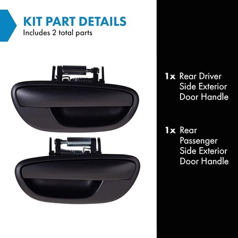 TRQ Left and Right Exterior Door Handle Set Compatible with 2005-2009 Subaru Legacy Outback in Kuwait