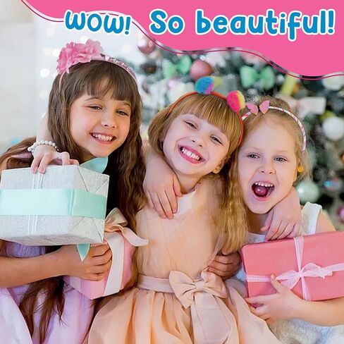 Adinomiency DIY Headband Making Kit for Kids Arts and Crafts - 50+ Pieces to Create 12+ Headbands, Birthday Party Gift, Holiday Gifts for Ages 5-12, Ideal for Party Supplies & Creative Activity in Saudi Arabia