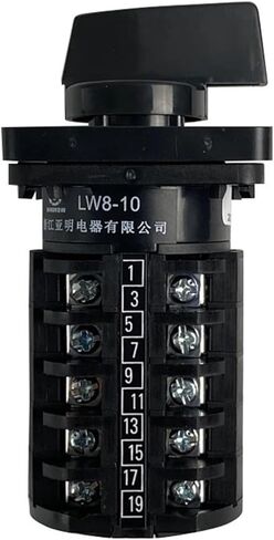 380V 10A 5 Levels 3 Position Silver Contact Dual Power Control Circuit Universal Changeover Rotary Cam Switch LW8-10/5(102) in Kuwait