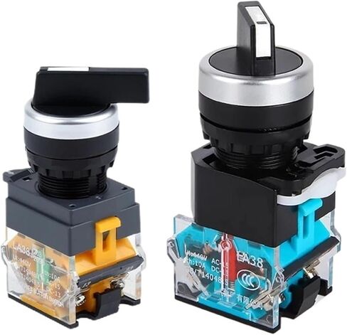 10pcs Rotary switches LA38-11X2 Button 22mm Selection 2P 3P1NO1NC 2NC Reset/self-Locking(3P Lock 2NO) in Saudi Arabia