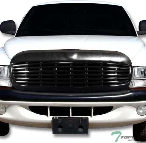 7422451238253 Compatible With 1997-2004 Dodge Dakota / 1998-2003 Durango Glossy Black Horizontal Front Bumper Grill Grille in Saudi Arabia