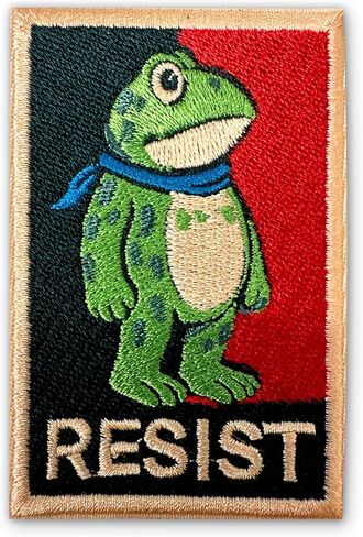 Portland Frog Resist Patch Frogs Against Fascism Patches Anti Felon Resist Fascism Protest Sew-On/Iron-On Embroidered Patches DIY Applique for Backpacks, Army Vests, Gym Bags, Hats 3 Inches in Saudi Arabia