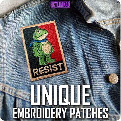 Portland Frog Resist Patch Frogs Against Fascism Patches Anti Felon Resist Fascism Protest Sew-On/Iron-On Embroidered Patches DIY Applique for Backpacks, Army Vests, Gym Bags, Hats 3 Inches in Saudi Arabia
