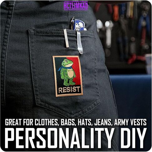 Portland Frog Resist Patch Frogs Against Fascism Patches Anti Felon Resist Fascism Protest Sew-On/Iron-On Embroidered Patches DIY Applique for Backpacks, Army Vests, Gym Bags, Hats 3 Inches in Saudi Arabia