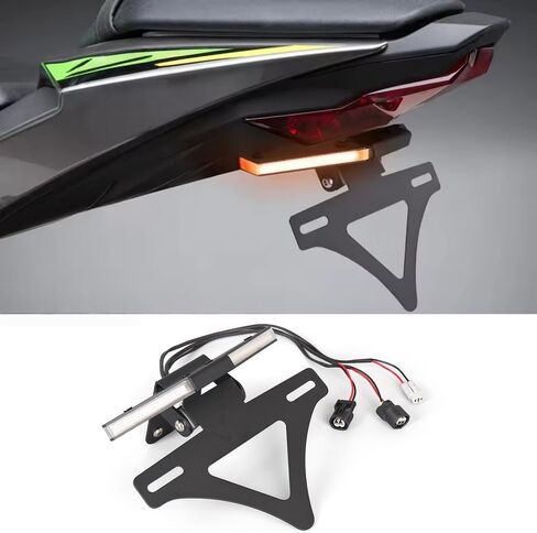Motorcycle Rear License Plate Holder with LED Light Fit for KAWASAKI NINJA 636 ZX 6R ZX6R ZX-6R 636 (2024-2026) Tail Tidy Fender Eliminator Kit with Turn Signal Indicator Lamp Tailstock Frame Bracket in Saudi Arabia