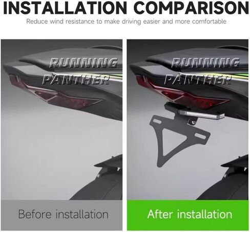 Motorcycle Rear License Plate Holder with LED Light Fit for KAWASAKI NINJA 636 ZX 6R ZX6R ZX-6R 636 (2024-2026) Tail Tidy Fender Eliminator Kit with Turn Signal Indicator Lamp Tailstock Frame Bracket in Saudi Arabia