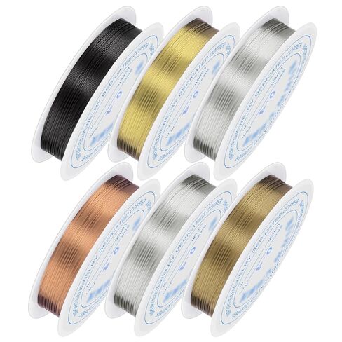 0.4 mm Dia. 10 Rolls Copper Jewelry Wire, 10 Assorted Colors Beading Wire for Jewelry Making Bracelet Earrings Rings Necklaces Flower Craft Projects in Kuwait