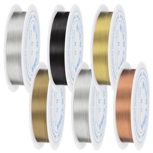 0.4 mm Dia. 10 Rolls Copper Jewelry Wire, 10 Assorted Colors Beading Wire for Jewelry Making Bracelet Earrings Rings Necklaces Flower Craft Projects in Kuwait