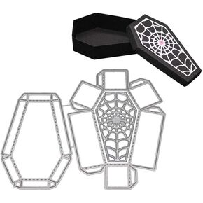 1 Pcs Halloween Coffin Cutting Dies,Box Die Cuts,DIY Scrapbooking Artist Metal Cutting Dies Stencils Template for DIY Scrapbook Album Paper Card Making Size 13.2x11.3CM /5.19x4.44 inch in Kuwait