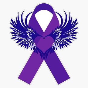 Magnet Drug Overdose Awareness Ribbon Angel Wings Magnetic Vinyl Sticker 5" in Kuwait
