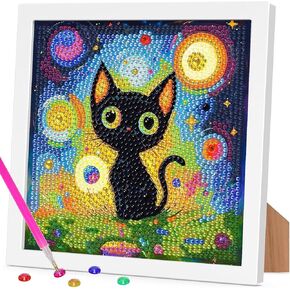Miwixy Squirrel Diamond Art Kit for Kids with Frame,Cute Animals Diamond Painting Kits,5D Full Drill Crafts Ages 4-6-8-12 Easy Gem Art with Package Home Decor Ornaments 7.1 x 7.1 Inch in Saudi Arabia