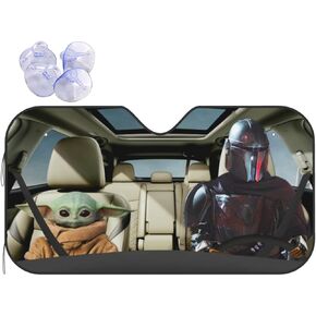 Funny Windshield Sun Shade for Car SUV Truck 29.9x55 inches, Car Windshield Sun Shade Blocks Uv Rays Sun Visor Protector Keep Your Vehicle Cool in Kuwait