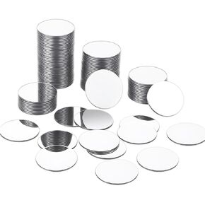 200 PCS Mini Acrylic Round Mirror, 1 Inch Small Mirrors for Crafts Self Adhesive Mirror Stickers Mosaic Mirrors Tiles for DIY Crafts, Wall & Art Decor, Jewelry Making in Saudi Arabia