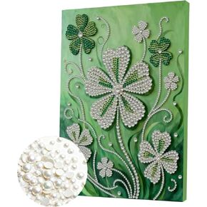 Huacan DIY 3D Pearl Painting Kit - زهرة اللؤلؤ الفن الحرفية عدة لوحة اللؤلؤ لديكور جدار المنزل 12 * 15.7 بوصة للبالغين والمبتدئين in Kuwait