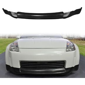 الشفة الأمامية الممتصة للصدمات متوافقة مع جميع موديلات 2003-2005 Nissan 350Z، أسود غير مطلي طراز ING-S من البولي يوريثين الأمامي السفلي للذقن، قطعة واحدة in Saudi Arabia