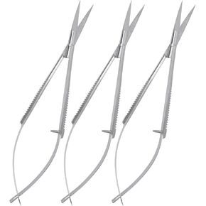 Micro Scissor 5.5" Straight Set of 3 Premium Stainless Steel Applique Scissors Sewing Art & Craft Trimming for Eyebrow Eyelash Embroidery Scissors Extra Sharp thread cutting Spring action scissors. in Saudi Arabia