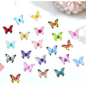 200 Pcs Mini Resin Butterflies Miniature Tiny Butterflies Charms Tiny Figurines for DIY Crafts, Fairy Garden, Dollhouse Micro Landscaping Decoration in Saudi Arabia