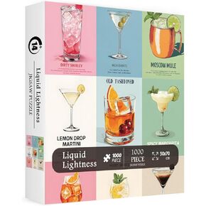Cocktails Theme Puzzles for Adults 1000 Pieces.Colorful Cocktail Beverage Art Jigsaw Puzzles.Cool Summer Drink Puzzles in Saudi Arabia