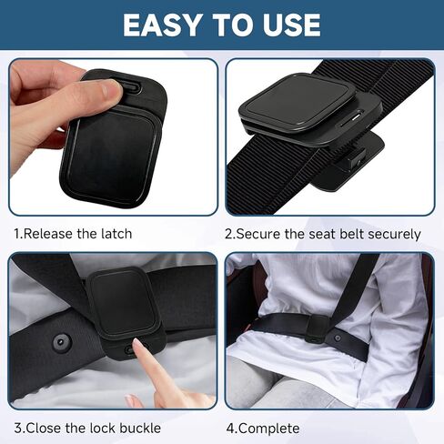 Seat Belt Clips, 2.9" Width Adjustable Anti - Slip Car Clips Shoulder Limiter Adjuster for Adults Car Sedans SUV RV MPV Seat, Comfort & Safety Accessory for Car (4 Pack) in Saudi Arabia