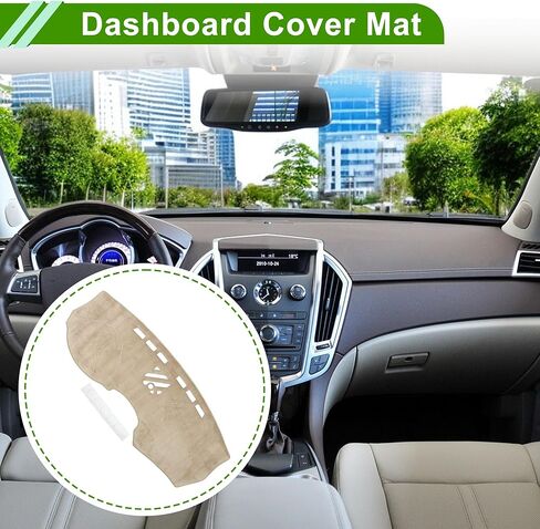 Dashboard Cover for Cadillac SRX 2010-2013 Non-Slip Front Dash Cover Mat Flannel Silicone in Kuwait