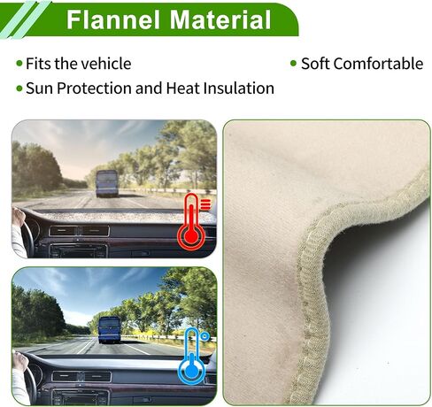 Dashboard Cover for Cadillac SRX 2010-2013 Non-Slip Front Dash Cover Mat Flannel Silicone in Kuwait
