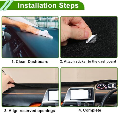 Dashboard Cover for Cadillac SRX 2010-2013 Non-Slip Front Dash Cover Mat Flannel Silicone in Kuwait