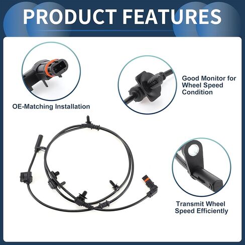 ABS Wheel Speed Sensor Rear Left ABS Sensor Anti-lock Braking System Sensor No.4779383AA for Chrysler 300 2005-2010 in Kuwait