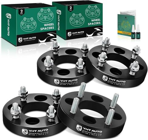 YHTAUTO 4x100 to 4x108 mm Wheel Adapters 1 inch Fits Chevrolet, Dodge, Honda, Mazda, Saturn, Scion, Acura, Toyota, Accord, Civic, Tire Adapters w/ M12x1.5 & 12.9 Studs, 67.1 mm Center Bore 4 Lug 4PCS in Kuwait