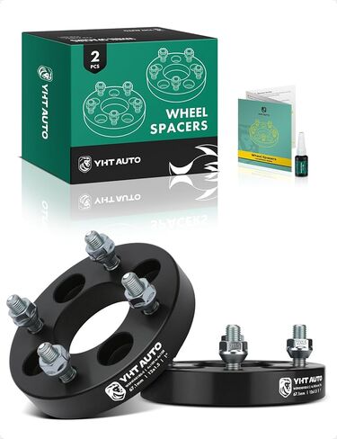 YHTAUTO 4x100 to 4x108 mm Wheel Adapters 1 inch Fits Chevrolet, Dodge, Honda, Mazda, Saturn, Scion, Acura, Toyota, Accord, Civic, Tire Adapters w/ M12x1.5 & 12.9 Studs, 67.1 mm Center Bore 4 Lug 4PCS in Kuwait