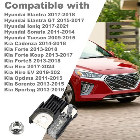 Battery Fuse Fusible Fuselink with Positive Battery Terminal, 150Amp Single Pole Fuselink A Compatible with Hyundai Elantra Ioniq Tucson Kia Cadenza Forte Optima Sorento Replace# 18790-01318 in Saudi Arabia