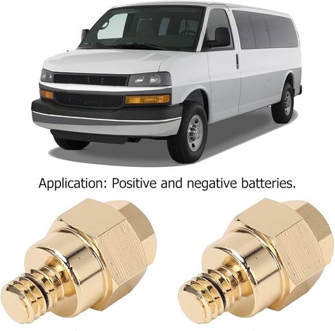 Short Side Post Battery Adapter Terminal 2PCS Duty Brass 3/8in NPT Thread for Positive Negative Side Mount Batteries Secure Fit Construction in Kuwait