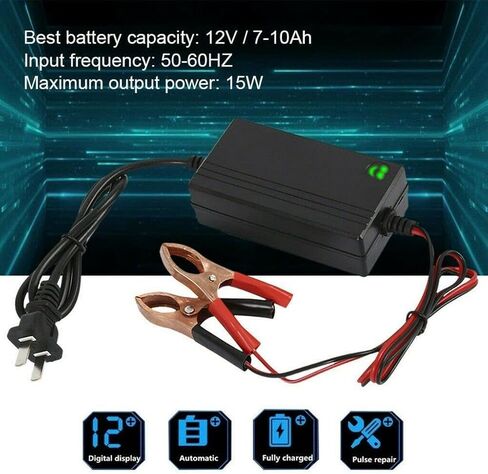 Car Battery Maintainer Charger 12V Portable Trickle Boat Motorcycle Plug in Saudi Arabia