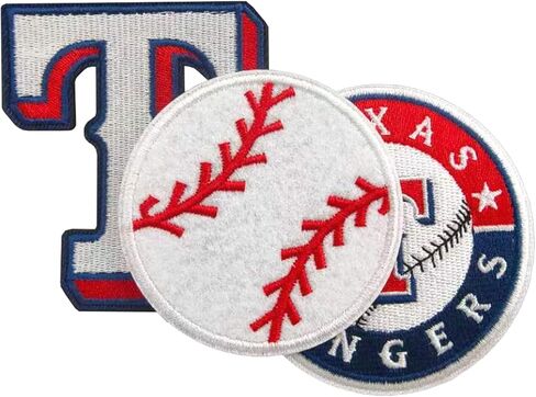 3Psc Texas Fans' Favorite Baseball Iron On Patches, for Jacket Backpack Jeans Jacket Woman&Man in Saudi Arabia